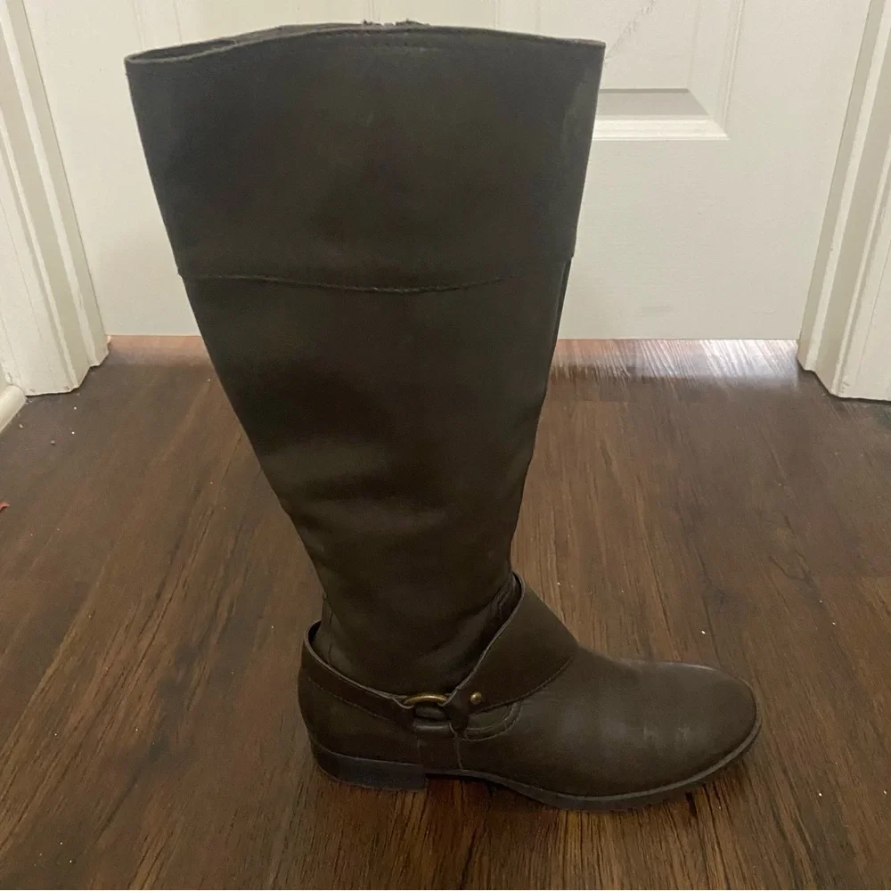 Lauren Ralph Lauren Sulita Harness Riding Boot Brown 9 M - Picture 5 of 14